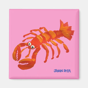 Kühlschrank-Kunst: John-Farbstoff-Rot-Hummer Magnet