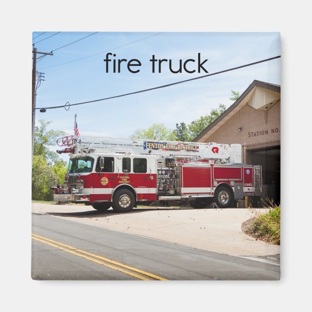 Kühlschrank Magnet für Feuerwehrfahrzeuge (Vorne)