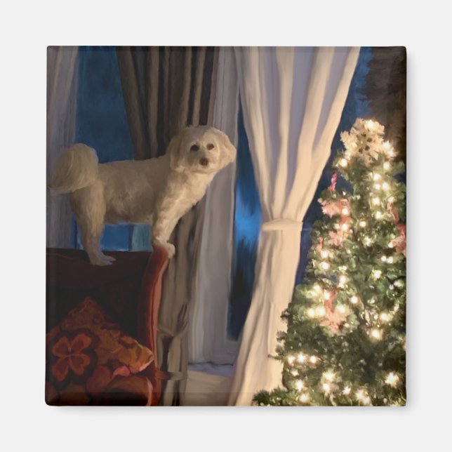 Kühlschrank Magnet Gewartet für Santa Paws (Vorne)