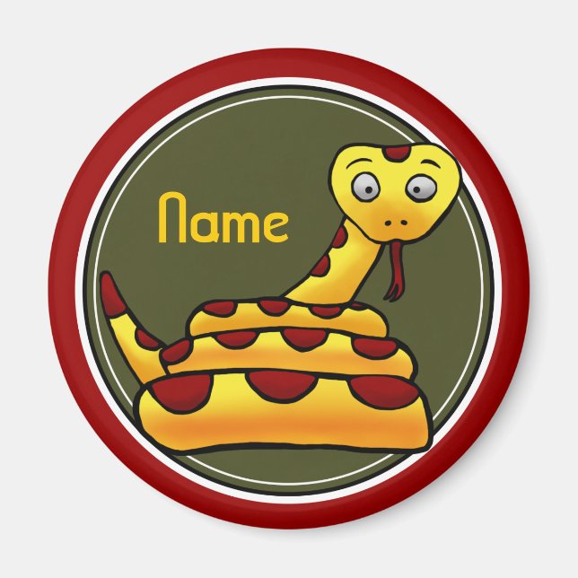 Kühlschrank Magnet, Namensvorlage, Niedliche Schla Magnet (Vorne)