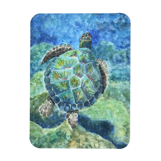 Kühlschrank Magnet Sea Turtle #2 (Vertikal)