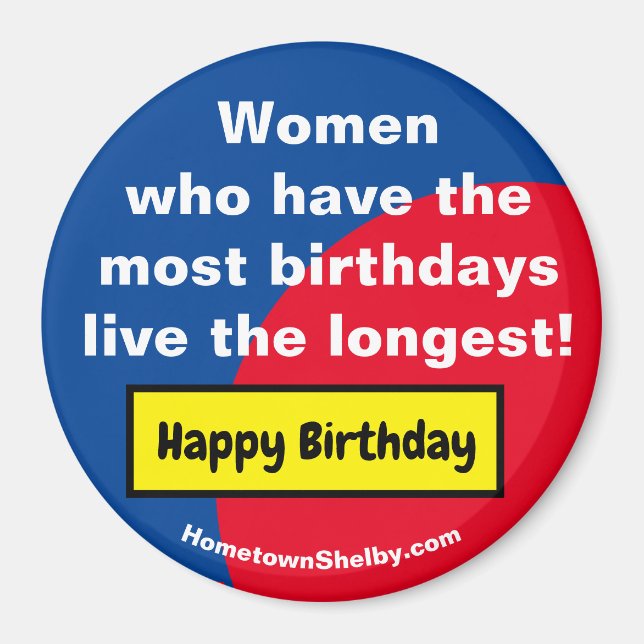 Kühlschrank Magnet zum Geburtstag (Vorne)