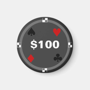 Kühlschrank-Poker UMBAU, der Chip - $100 spielt Magnet
