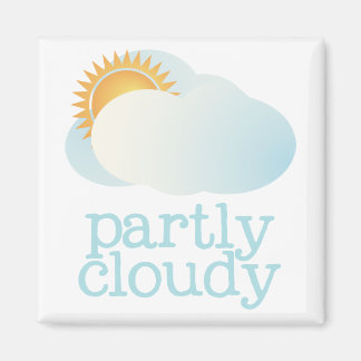 Kühlschrank Weather - TEILWEISE KLOUDY Magnet