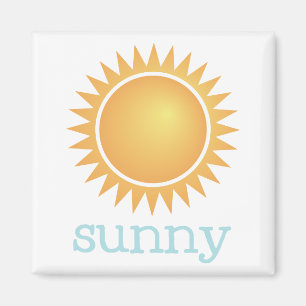 Kühlschrank-Wetter - SONNIG Magnet