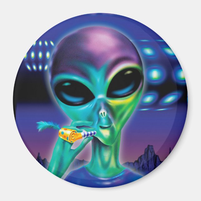 Kühlschrankmagnet Alien bringt mich zu deinem Part (Vorne)