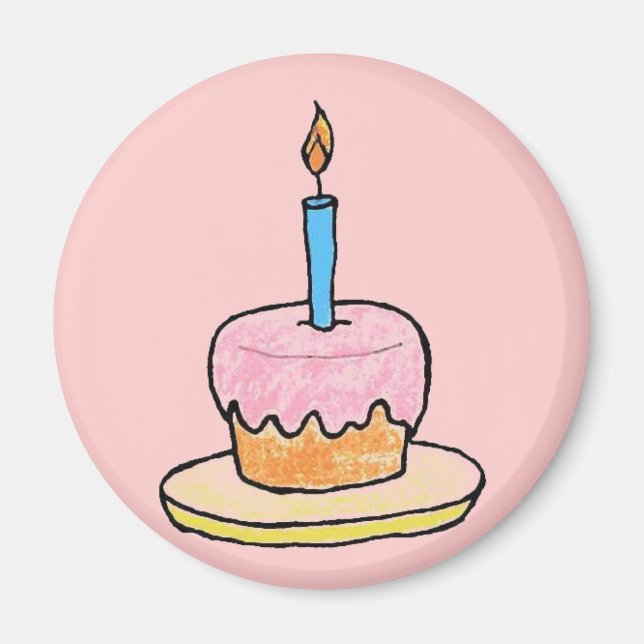 Kühlschrankmagnet "Birthday Cupcake" (Vorne)