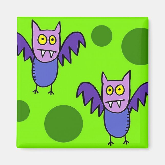 Kühlschrankmagnet "Cartoon Bats" (Vorne)