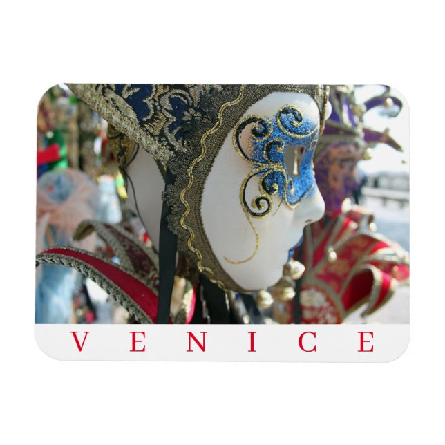 Kühlschrankmagnet der Karnevalmaske in Venedig Magnet (Horizontal)