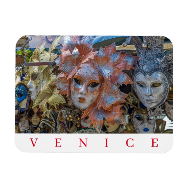 Kühlschrankmagnet der Karnevalsmasken von Venedig Magnet (Horizontal)