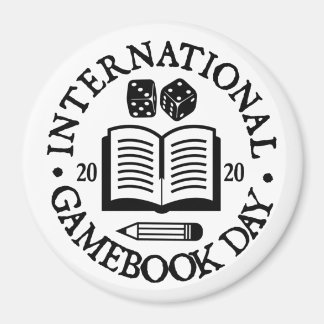 Kühlschrankmagnet des Internationalen Gamebook-Tag