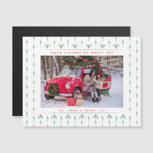 Kühlschrankmagnet Foto Weihnachtsbäume Karte