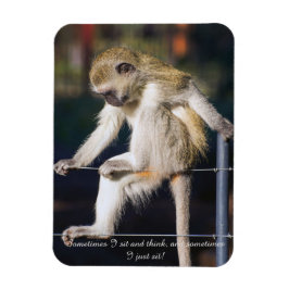 Kühlschrankmagnet mit Monkey und Slogan Magnet