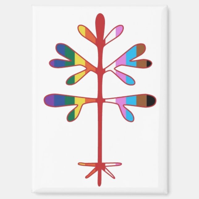 Kühlschrankmagnet mit Pride Sapling (Vorderseite)