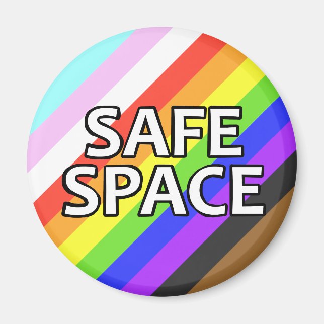 Kühlschrankmagnet mit Safe Space Pride (Vorne)
