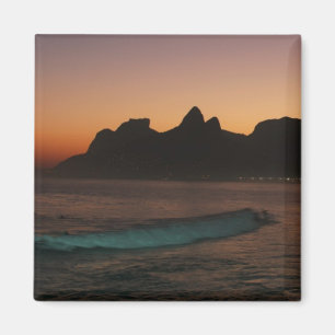 Kühlschrankmagnet "Sunset in Rio de Janeiro"