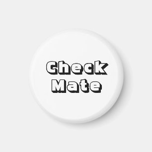 Kühlschrankmagnet ~ Weiß des Schach-1-1/4" der