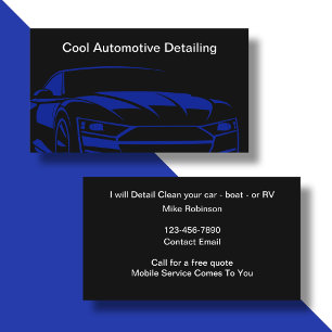 Kühlste Auto-Detailing-Geschäftskarten für die Aut Visitenkarte