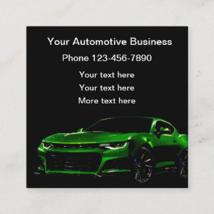 Kühlste Automobil-Vorlage für Visitenkarten Quadratische Visitenkarte