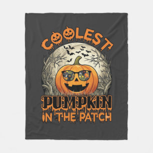 Kühlster Kürbisfeld Halloween Gruselige Sonnenbril Fleecedecke