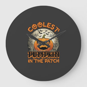 Kühlster Kürbisfeld Halloween Gruselige Sonnenbril Große Wanduhr