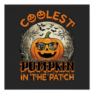 Kühlster Kürbisfeld Halloween Gruselige Sonnenbril Poster
