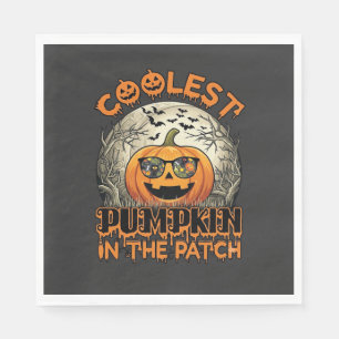 Kühlster Kürbisfeld Halloween Gruselige Sonnenbril Serviette