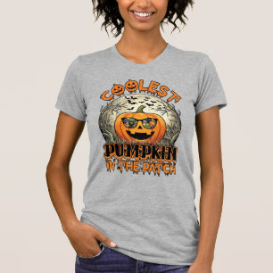 Kühlster Kürbisfeld Halloween Gruselige Sonnenbril T-Shirt