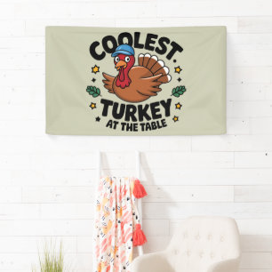 Kühlster Truthahn auf dem Tisch Thanksgiving-Abend Banner