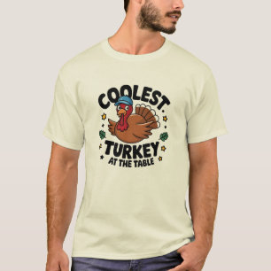 Kühlster Truthahn auf dem Tisch Thanksgiving-Abend T-Shirt