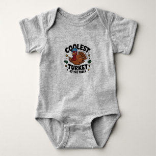 Kühlster Truthahn auf dem Tisch Thanksgiving-Dinne Baby Strampler