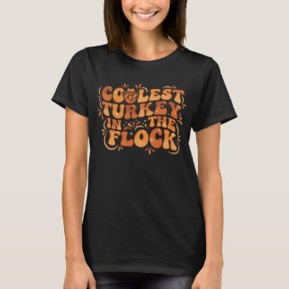 Kühlster Truthahn in der Herde Florales Erntedankf T-Shirt