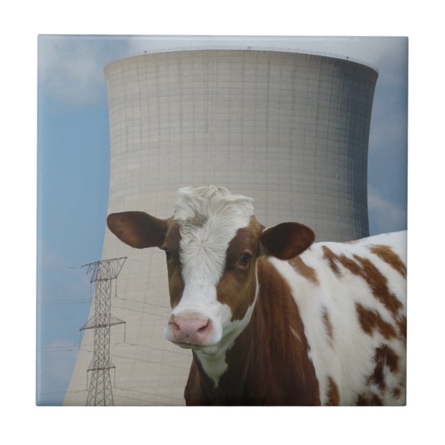 Kühlturm für Kuh und Nukleare Power Fliese (Vorderseite)