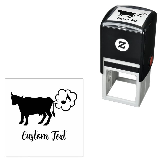 Kuhmethan-Symbol Selbstfärbende Briefmarke Permastempel (Beispiel)