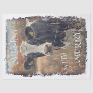 Kuhmilchmelken Holstein Friesian - Personalize Seidenpapier