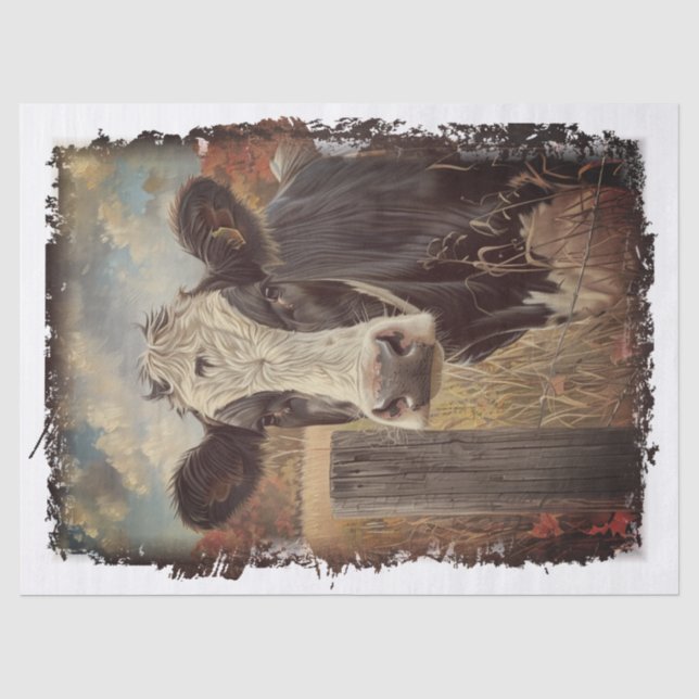 Kuhmilchmelken Holstein Friesian Tissue Paper Seidenpapier (Vorderseite)