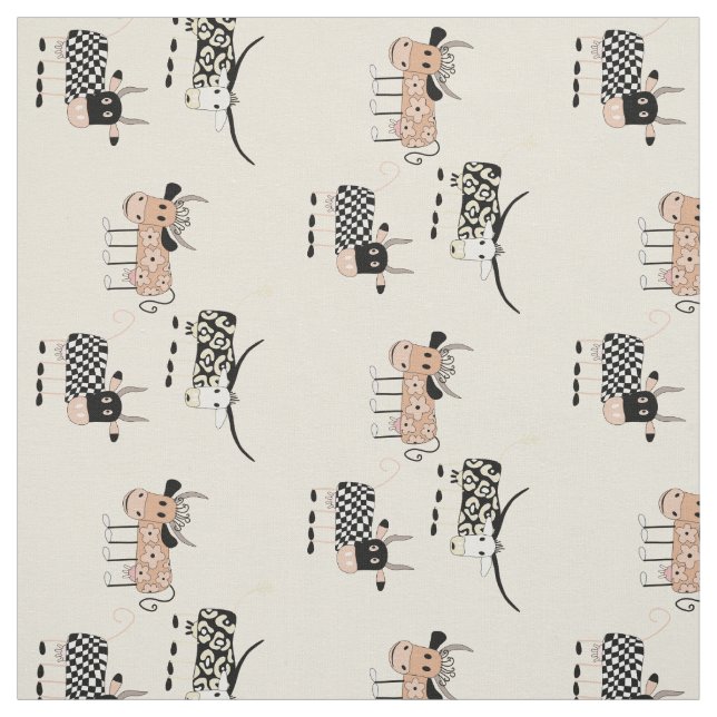 Kuhmuster auf Beige Stoff (Muster)