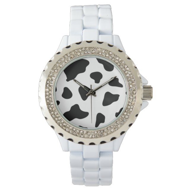 Kuhmuster Druck Armbanduhr (Vorderseite)