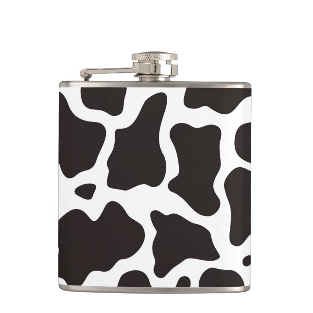 Kuhmuster-Hintergrund Flachmann (Vorderseite)