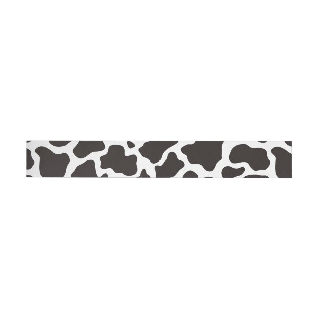 Kuhmuster-Hintergrund Rundum-Adressaufkleber (Person)