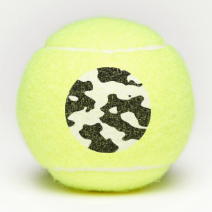 Kuhmuster Schwarz-Weiß Tennisbälle