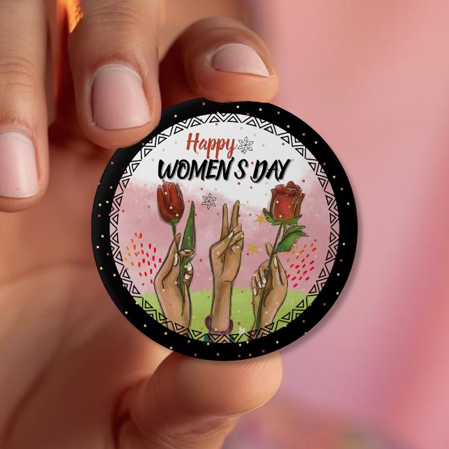 Kühn & Ermutigend: Moderne FRAUENTAGSAussage  Button (Bold & Empowering: Modern WOMEN'S DAY Statement Button)