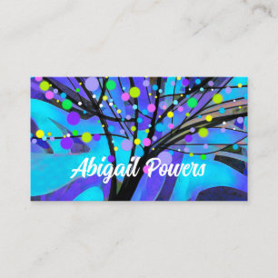 kühn farbige moderne abstrakte Baumkunst Visitenkarte
