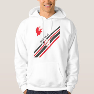 Kühn gestreifter Löwen-Grafik-Hoodie Hoodie