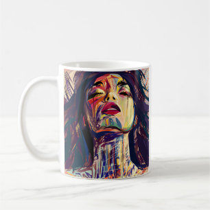 Kühne Abstrakte Frau Kaffeetasse
