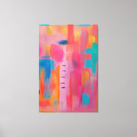 Kühne Abstrakte Kunst in Pinks und Blues