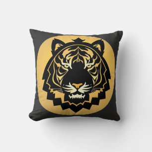 kühne Abstrakte Tiger-Illustration Kissen