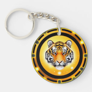 kühne Abstrakte Tiger-Illustration Schlüsselanhänger