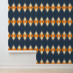 Kühne Agyle in Orange und Dusty Blue Tapete