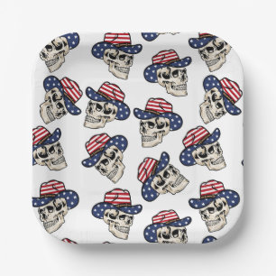 kühne American Cowboy Skull Pappteller
